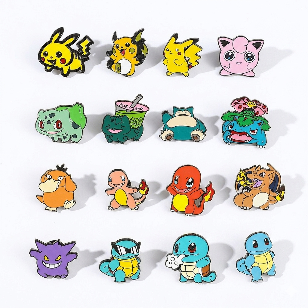 Pokémon Metal Enamel Pins