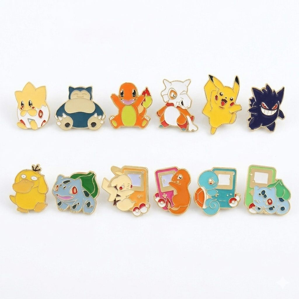 Pokémon Metal Enamel Pins