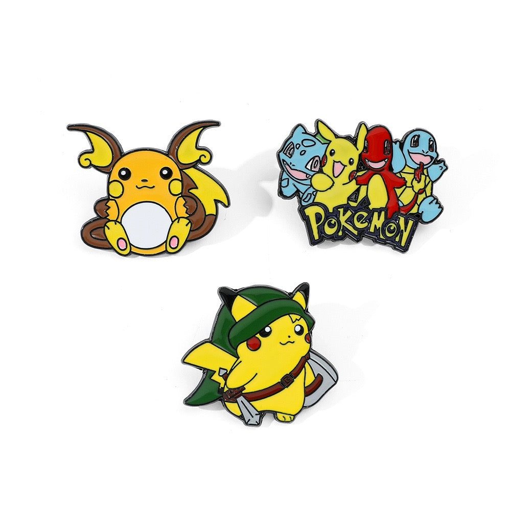 Pokémon Metal Enamel Pins