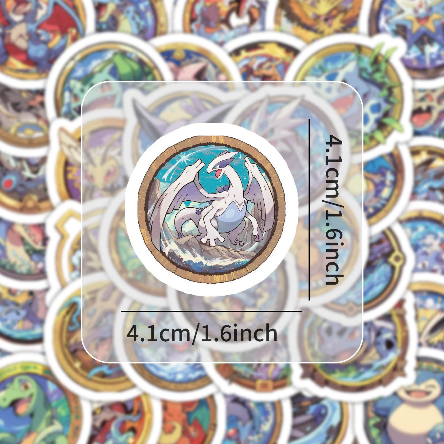 Pokémon Character Badge Stickers – 60PCS Pack