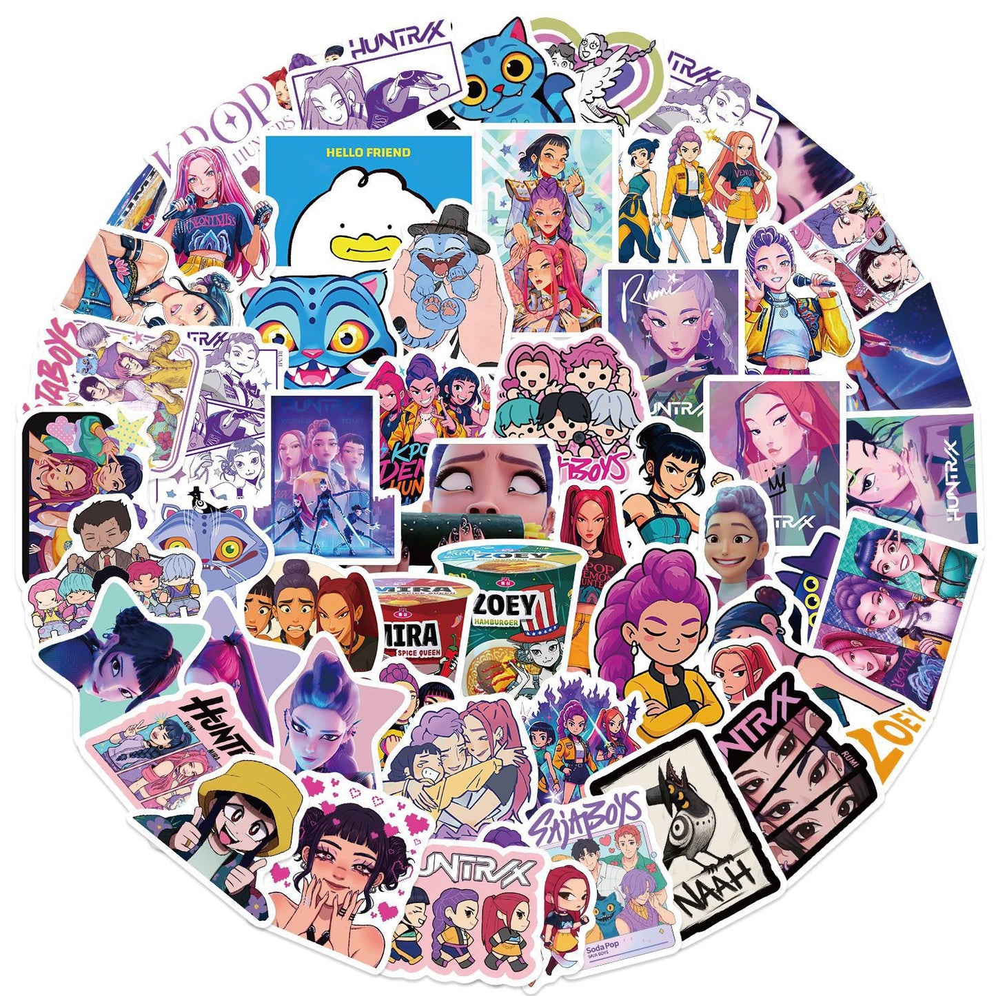K-Pop Demon Hunter Stickers – 60PCS Pack