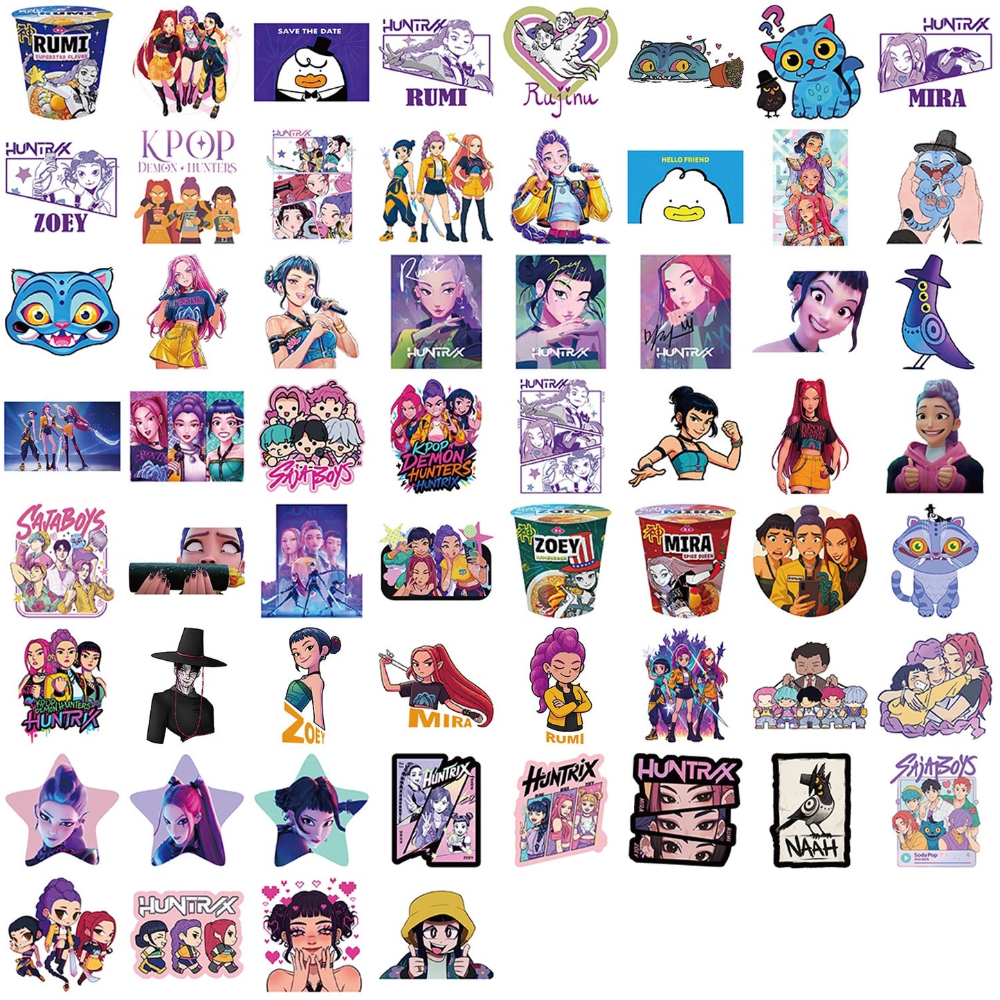 K-Pop Demon Hunter Stickers – 60PCS Pack